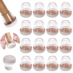 16PCS Chair Leg Protectors Silicone with Thick Wrap Felt Furniture Leg Pads for Protecting Floors from Scratches and Noise