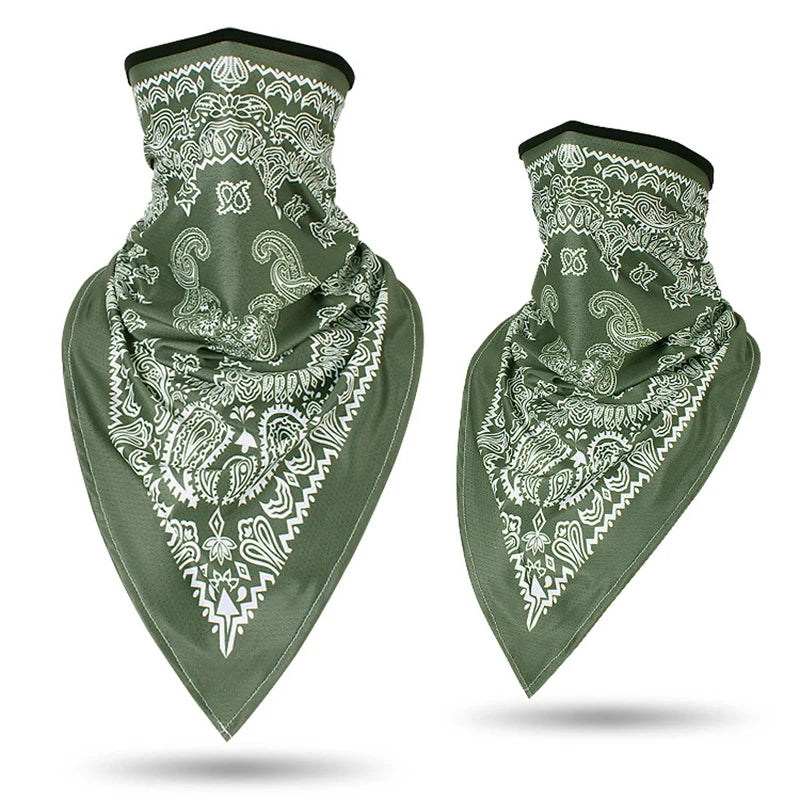 Men Women Bandanna Mask Sports Paisley Bandana Wrap Triangle Face Cover Ski Tube Scarf Fishing Hunting Hiking Neck Gaiter Shield