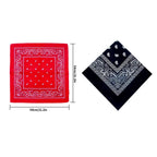 1-4Pcs Fashion Hip Hop Cotton Bandana Square Scarf 54cm*54cm Black Red Paisley Headband Printed For Women/Men/Boys/Girls
