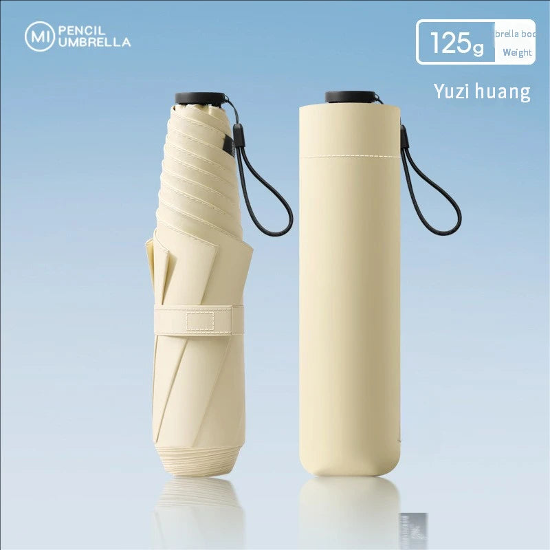 125g Japanese ultra-light portable sun umbrella sun protection and ultraviolet rain dual-purpose 3-fold 6-bone pencil umbrella f
