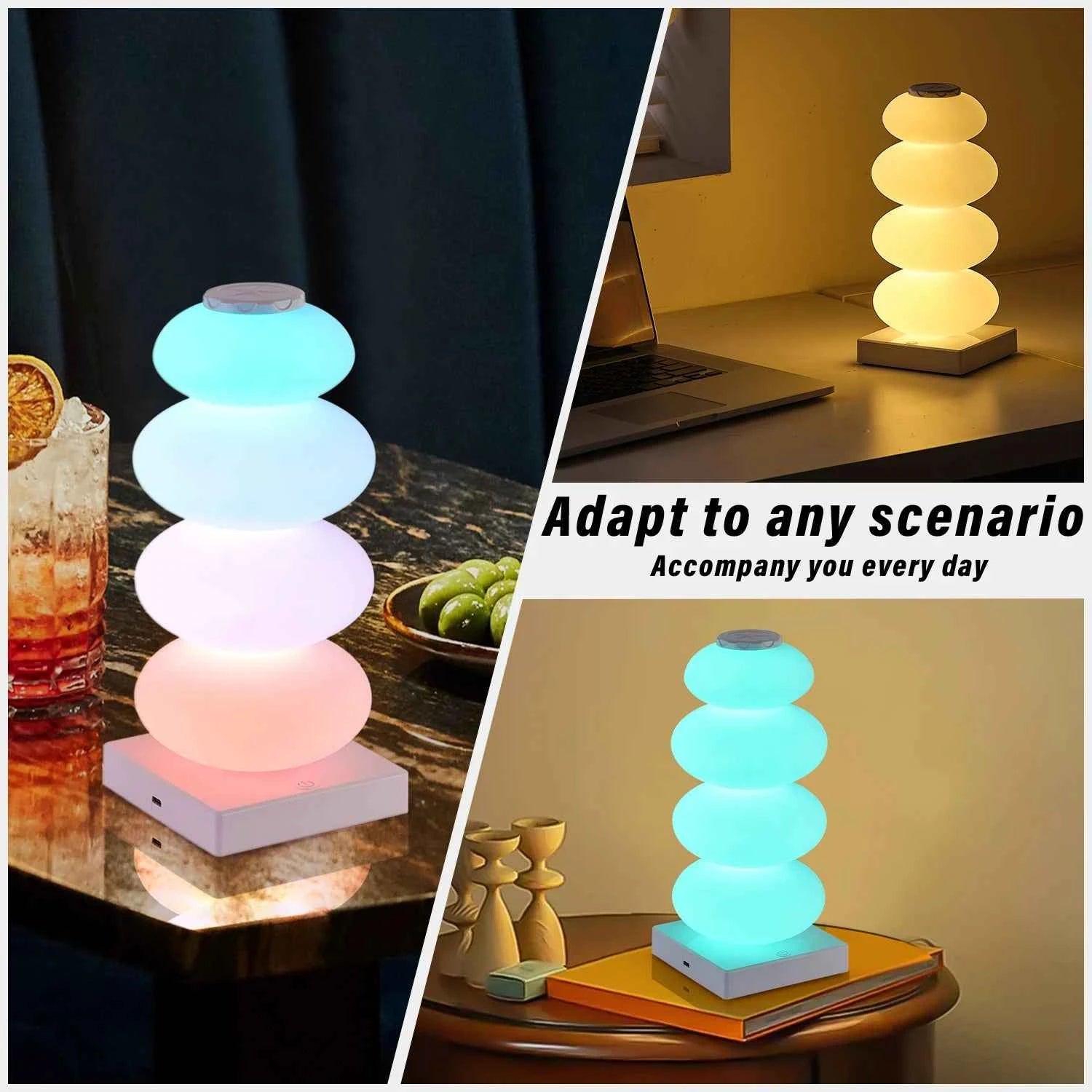 Creative DIY Table Lamp RGB 16 Color Options for Living Room Bar Decor LED light touch switch Multi step light