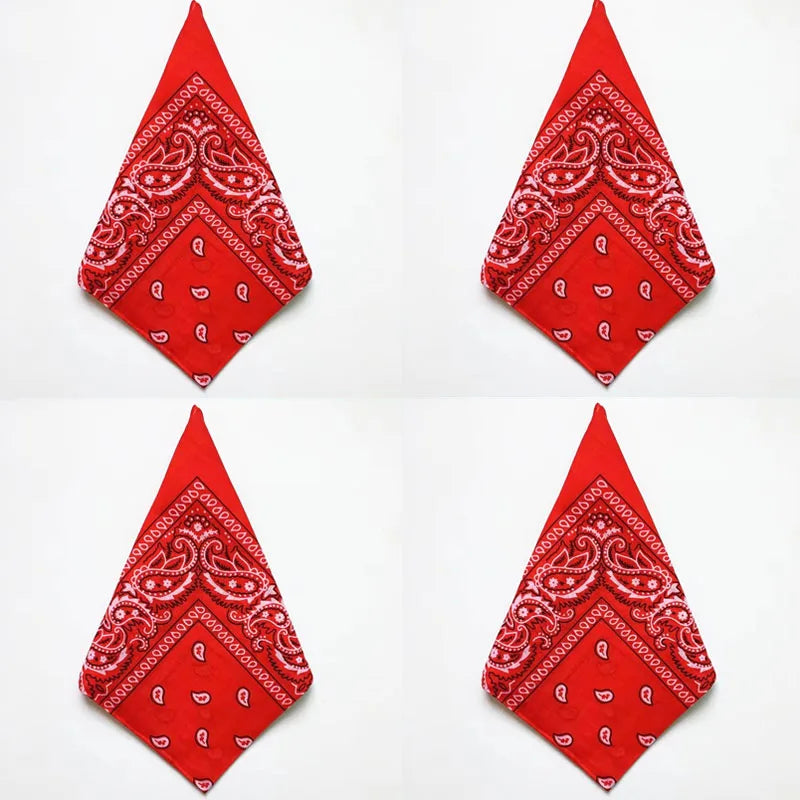 1/4/9pcs Men Women Bandana Hairband Cowboy Mens Biker Sports Headwear Wrist Hairwrap Single Sided Head Wrap Scarf Paisley