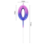 Happy Birthday Cake Decorated Interstellar Digital Colorful Candle Children's Delicate Candy Color 0-9 Number Candle Party Decor