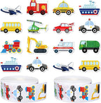 500/1000 Pcs Easykart Truck Vehicle Stickers Construction Stickers Roll For Kids Teens Vehicle Car  Potty Stickers For Home Part