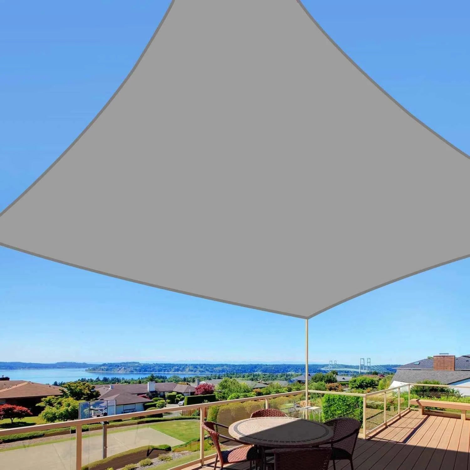 95% UV Block Waterproof Sun Shade Sail - High-Density Breathable Canopy for Patio Garden Pool Backyard, Windproof with Stainless