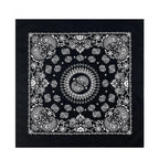 70CM Oversized Hip Hop Amoeba Cashew Cotton Square Bandana Scarf Headband Black Paisley Gifts For Men/Boys/Girls