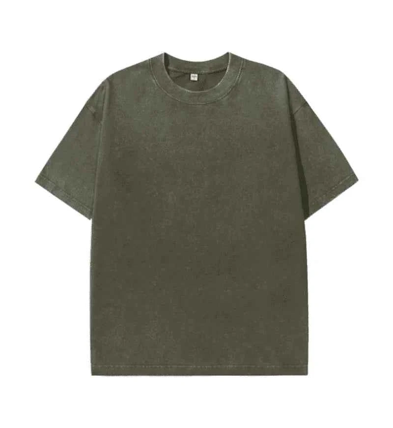 Men's Washed Vintage T-Shirts Street Hip Hop Retro Punk T Shirt women Harajuku Casual Cotton Short Sleeve Acid Wash TShirts top