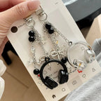 Premium Music Headphone Bag Charms Unisex Keychain Phone Strap Couple Gifts Backpack Pendant Accessory