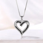 Elegant Style Heart shaped Pendant Necklace Hollow Design Mother's Day Gift Party Suitable for Best Friends Without Box