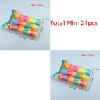 24PCS Rainbow Magic Springs Circle Toys Kids Birthday Party Favors Guests Giveaway Small Gifts Pinata Fillers Flexible Funny Toy