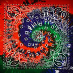 New Fashion Hip Hop 100% Cotton Bandana Square Scarf Gradient Color Paisley Headband Printed For Women/Men/Boys/Girls