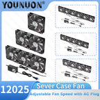 120mm 3000RPM Fan Cooling With Controller 12cm 12V 220V Btc Machine Chassis Workstation Cabinet Radiator Server Fan