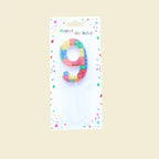 1 PCS  Colored Building Block Shaped Digital Candle Cake Decoration 0-9 Birthday Baking Decoration Plugin
