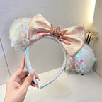 Cartoon Minnie Mouse Ear Headband New Holiday Party Christmas Snowman Headdress Cosplay for Adults Kids Hair Accessories