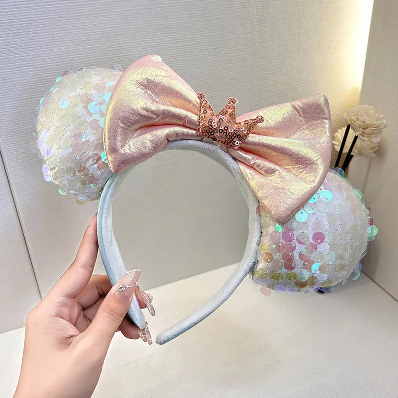 Cartoon Minnie Mouse Ear Headband New Holiday Party Christmas Snowman Headdress Cosplay for Adults Kids Hair Accessories
