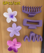 3Pcs/18Pcs Egg Flower Hair Clips Gradient Candy Color Flowers Suitable for Daily Backcombed Ponytail Shark Clip Hair Accessories