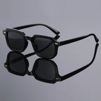 1Pc Men's Fashion Glasses New Trendy Square Frame Retro Rivet Y2K Music Festival Cool Street Style Decoration Suitable for Daily
