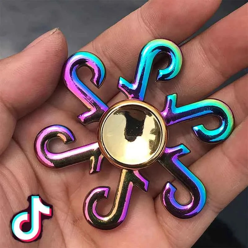 Metal Rainbow Fidget Spinner Colorful EDC Hand Spinner Anti-Anxiety Toy for Children Adult Relieves Stress Finger Spinner Gifts