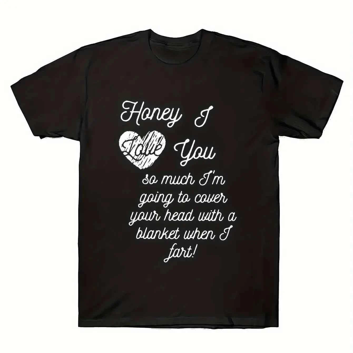 Unique I Love To Fart Graphic Print Crew Neck Short Sleeve  T-Shirt for Men - Comfortable Breathable and Fashionable Casual Wear