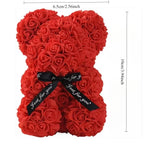 Artificial Flower Eternal Rose Teddy Bear for Mom Mother's Day Birthday Valentine's Day Anniversary Gifts &Artificial Room Decor