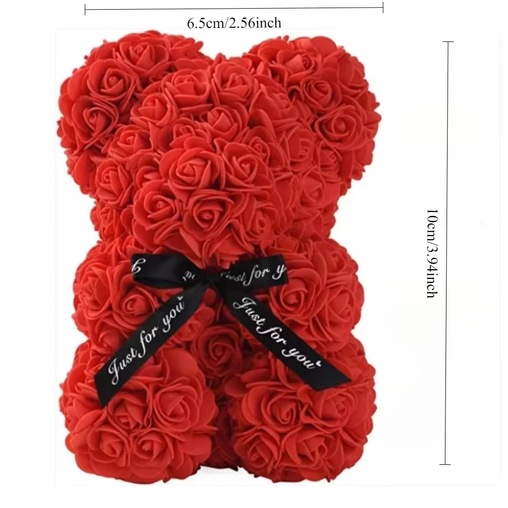 Artificial Flower Eternal Rose Teddy Bear for Mom Mother's Day Birthday Valentine's Day Anniversary Gifts &Artificial Room Decor