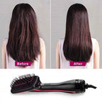 Hot Sale One Step  Hair Comb Negative Ion Hair Dryer Brush Curling Straight Wet And Dry Straight Curler Hot Air Comb