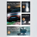 Philips Ultinon Rally 3551 LED H4 H7 H11 HB3/4 9006 9005 HIR2 Car Headlight 6500K White Max Power 50W Max Lumen 4500lm LED Bulb