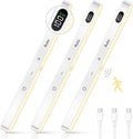 WILLED Warm Light Motion Sensor Cabinet Light Battery Display 60 LED Touch Light Bar Wireless Rechargeable Battery Night Light