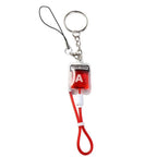 New Style 1 Pcs Blood Type A B O AB Plasma Pack Blood Bag PVC Pendant DIY Jewelry Making Gift Charm Keychain Accessory Keyring