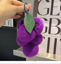 Purple Fluffy Soft Key For Men And Women Chain Rabbit Plush Grape Pendant Grape Car Key Pendant Accessory Wholesale
