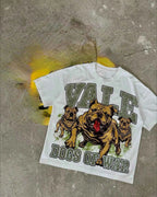 American Street Hip Hop T-shirt Animal Print Men Short Sleeve Harajuku Gothic Graphic Madam T-shirts Fasion Female Male Clothing