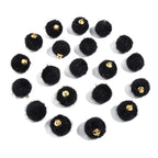 20pcs Plush Fur Covered Ball Beads Charms Multicolor Pompom Pendant For DIY Jewelry Making Necklace Bracelet Earring Accessories