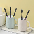10-Pack Ultra-Soft Bamboo Charcoal Toothbrushes – Deep Cleaning Black Bristle Oral Care Set | Eco-Friendly, Gentle Gum Protection & Whitening Brush