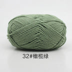 40-50g/Set 4ply Milk Cotton(80%) Knitting Yarn Needlework Dyed Lanas For Crochet Craft Sweater Hat Dolls At Low Price