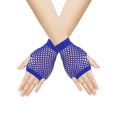 Solid color high-quality fingerless short fishing net gloves Fishing net fancy party dance mesh short gloves