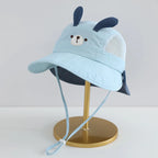 Cartoon Sunshade Baby Beach Hat Cute Bear Rabbit Ears Boys Girls Sun Visor Cap Summer Outdoor Breathable Mesh Panama Hats