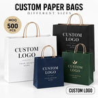 Custom Paper Bags Wholesale Personalized Logo Kraft Paper Shopping Bags Custom Printed Packaging Gift Bags Manufacturer Supplier
