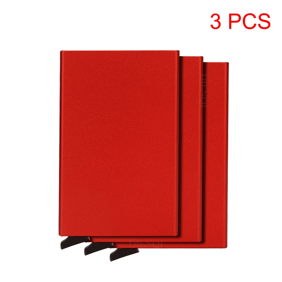 Rfid Credit Card Holder Metal Thin Slim Smart Wallet Men Women Wallets Pop Up Minimalist Small Black Purse Mini Walets for Men