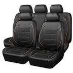 Universal Leather Car Seat Covers Red Simple Waterproof 5 Seat Car Seat Cover