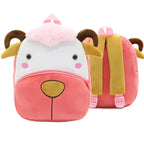 Cute Cartoon Animal Plush Backpack Soft Children Kindergarten Schoolbag Toddler Travel Bag Gift For Girls Boys