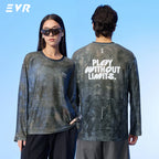 EVR Cycling Jersey Summer Casual Cycling Tops For Men and Women Long-sleeved T-shirt Quick-drying Road Bicycle Loose Cycling Top