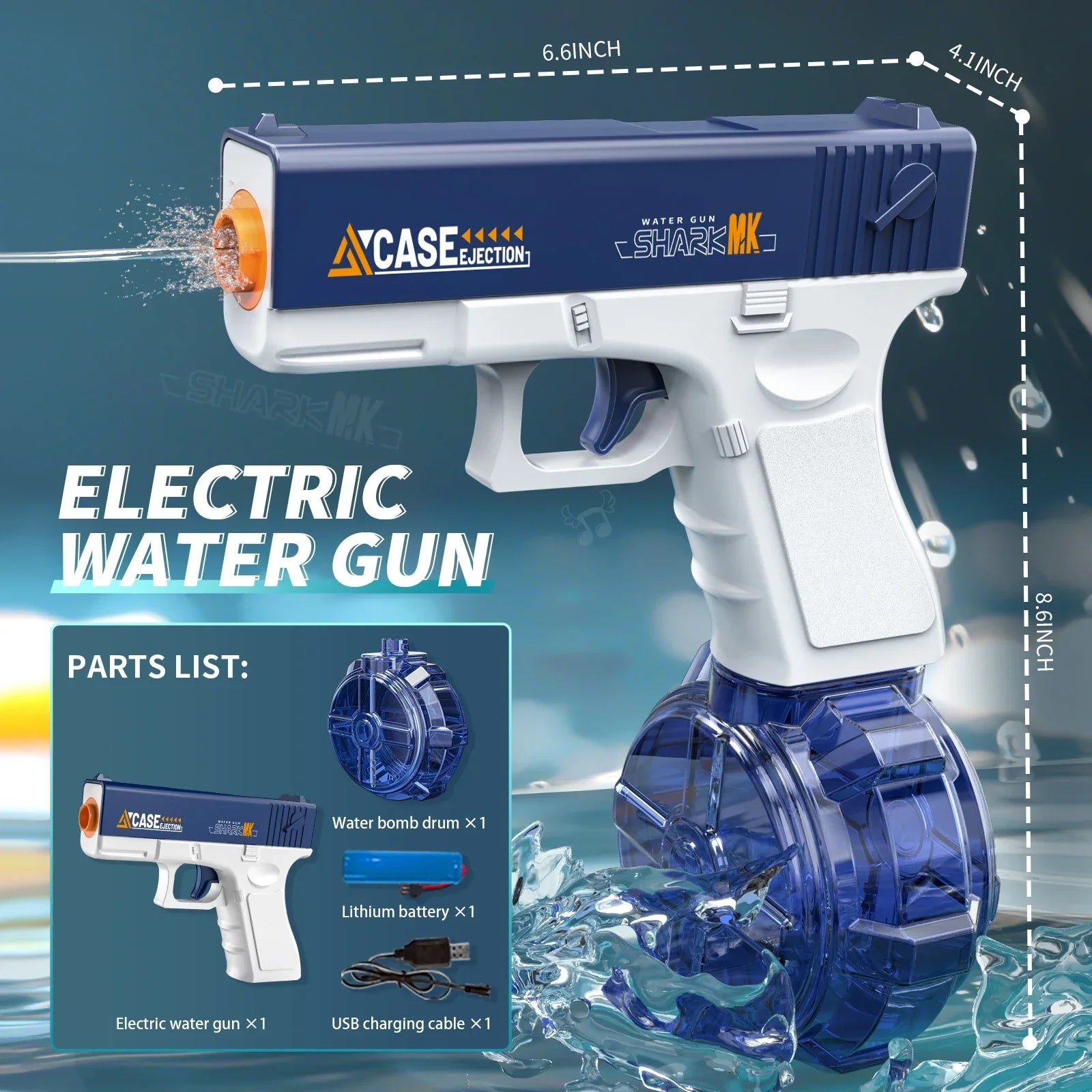 Electric Automatic Rechargeable Water Gun for Kids Outdoor Play