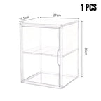 1/2/3/4PCS Acrylic Clear Display Storage Box for Fingures Foldable Display Case for Figurines Dolls Action Figure Organizer box