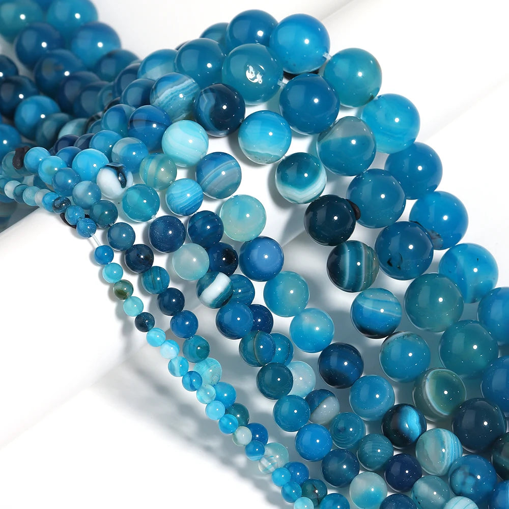 1String/Lot 4 6 8 10 12mm Natural Stone Round Tiger Eye Crystal Turquoises Spacer Beads For DIY Crafts Ornament Making Supplies