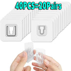 Double-Sided Adhesive Wall Hooks Hanger Strong Transparent Suction Cup Sucker Hooks Kitchen Bathroom Storage Plug Socket Holders