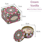 1/4PCS Vintage Scented Candles Soy Wax Candle Jars Flower Fragrance Scent Candle Wedding Ceremony Birthday Gifts Home Decoration