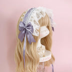 lolita headband hair accessories hair accessories sweet lace headband KC dark ribbon bow