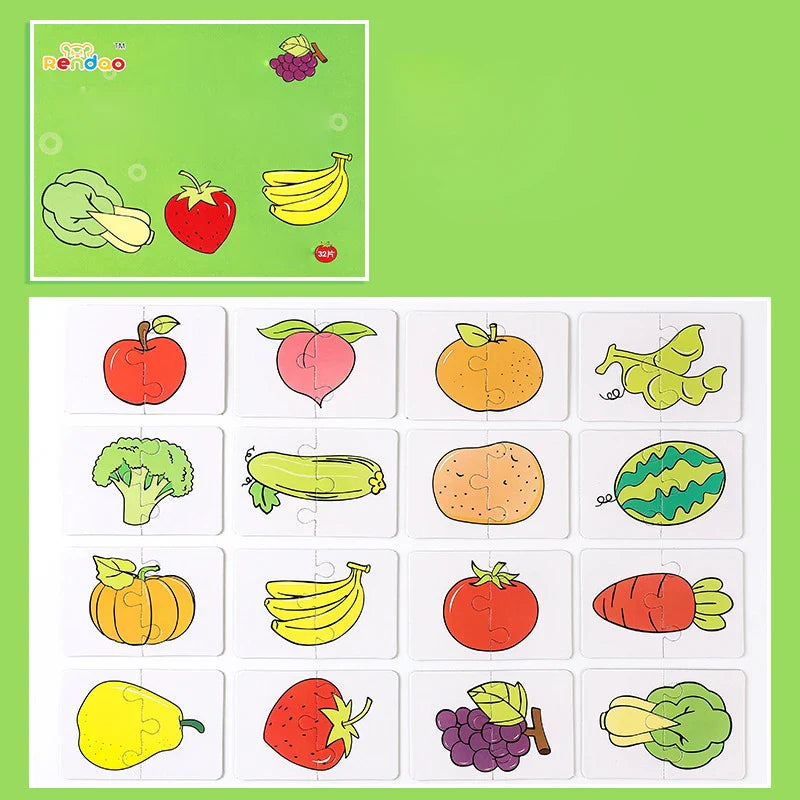 Montessori Toy Wooden Building Blocks Early Learning Educational Toys Color Shape Match Kids Puzzle Toys For Children Boys Girls