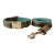 Christmas Grid Dog Collar & Leash Set with Free ID Tag for All Dogs