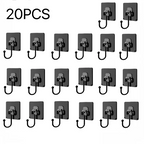 Big Size Hooks Heavy Duty 22 lbs Waterproof Adhesive Wall Hooks Nail-Free Transparent Waterproof Hooks for Kitchen Bathroom